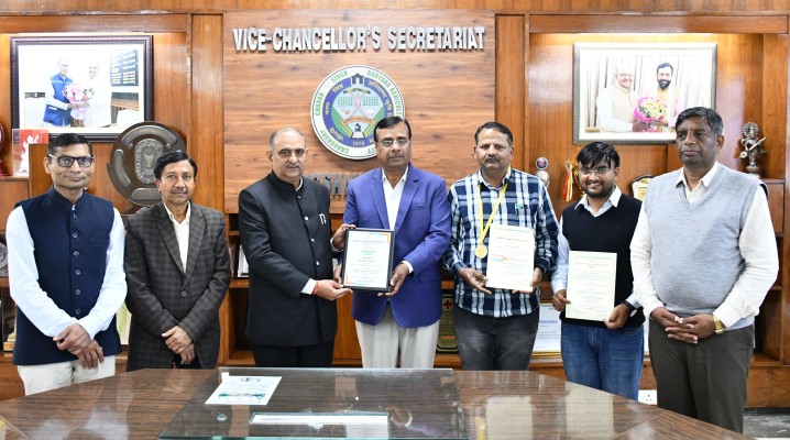 हकृवि के सरसों वैज्ञानिक डॉ. राम अवतार लाइफटाइम अचीवमेंट अवार्ड तथा डॉ. विनोद गोयल व डॉ. राजबीर मेडल से सम्मानित