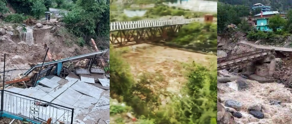 कुल्लू के लगघाटी में बादल फटा, कई घर-कारें-दुकानें बही