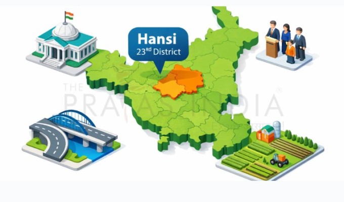 हरियाणा का 23वां जिला बना हांसी: सरकार ने प्रशासनिक पदों को दी मंजूरी, अब शहर में ही बैठेंगे DC और SP