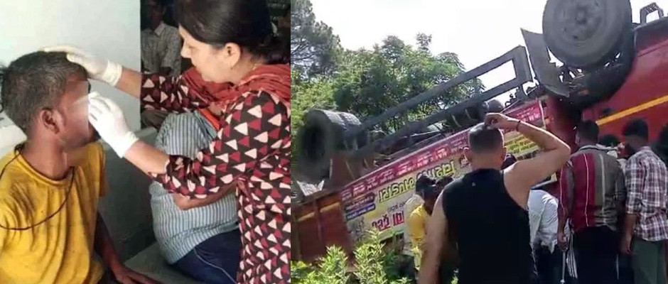 टिहरी में कांवड़‍ियों से भरा ट्रक पलटा, तीन श्रद्धालु की मौत; 14 लोग घायल